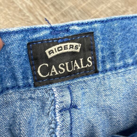 RIDERS CASUALS Denim Flat Front Bermuda Shorts Women’s Size 14 - Picture 2 of 6